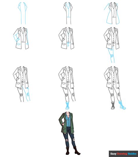 How to Draw Anime Clothes - Women's Clothing - Easy Step by Step Tutorial