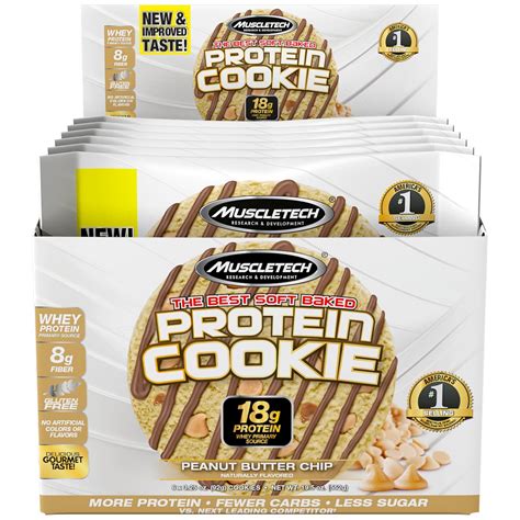 Muscletech Soft Baked Whey Protein Cookie - 552 g (Pack of 6, Peanut ...