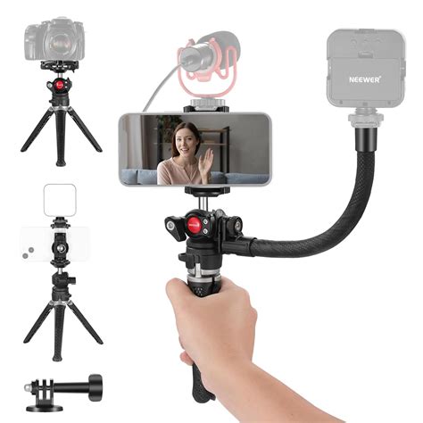 Buy NEEWER Mini Camera Tripod with 2 in 1 Phone Holder/Action Cam ...