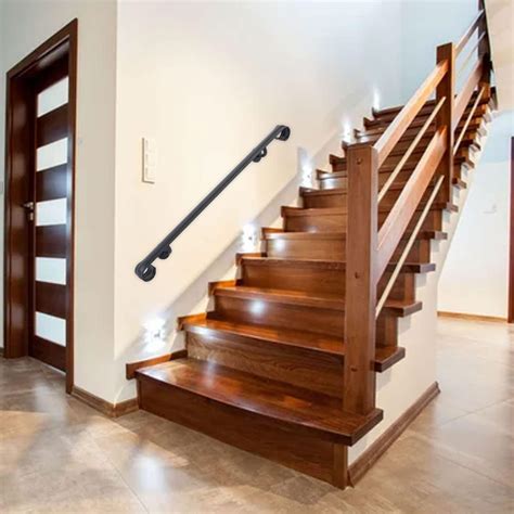 Buy Wall Handrail Wrought Iron Stair Handrail Wall Mount Handrail Fit 3 ...