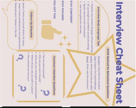 Job Interview Question Sheet 的图像结果