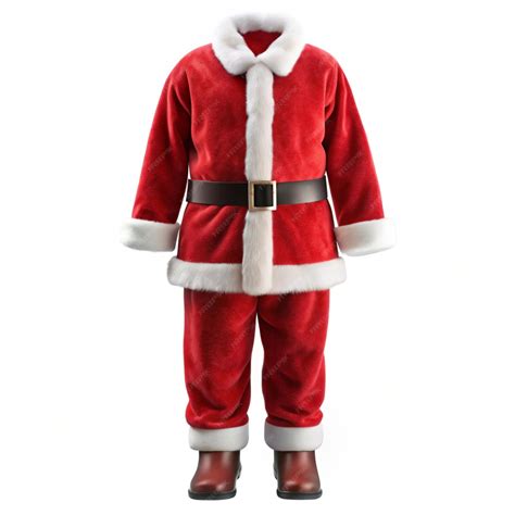 Red Velvet Santa Clause 3D Outfit For Christmas Night Mockup On White ...