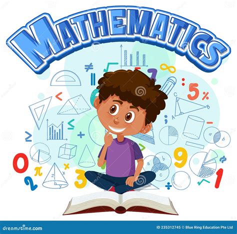 Bannière De Police Mathématique Isolée Avec Personnage De Dessin Animé ...