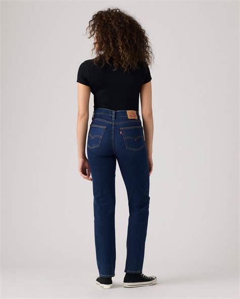 724™ High Rise Straight Jeans - Blue | Levi's® DK