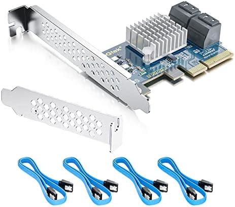 10Gtek PCIe SATA Card 4-Port, 6Gbps SATA3.0 Controller PCIe x4 Lane ...