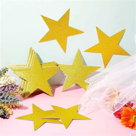 Buy 150 Pcs Glitter Five Stars Paper Confetti Wedding Party Decor Star ...