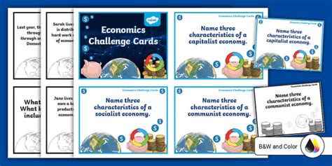 Eighth Grade Economics Challenge Cards (teacher made)