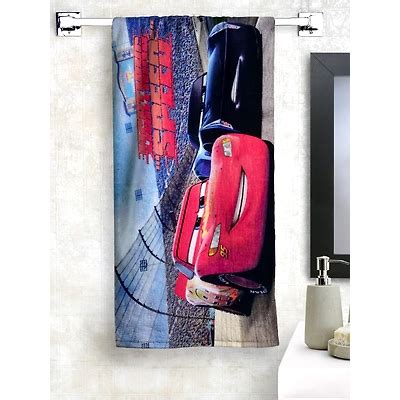 Buy Athom Trendz Disney Cars Kids Bath Towel 350 GSM 60x120 cm (Blue ...