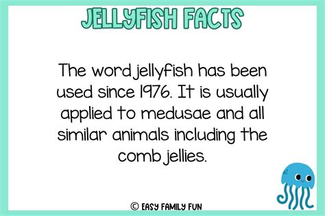 Dive Into These Facts About Jellyfish [Free Fact Cards] - Easy Family ...
