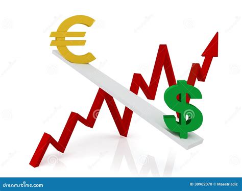 Graph of Changes in Exchange Rates: Euro and Dollar Stock Illustration - Illustration of ...