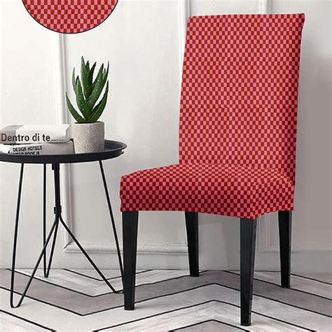 Buy Helios Morgan Checked Dining Chair Cover from Home Centre at just ...
