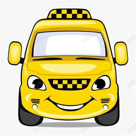 卡通黄色出租车简笔画矢量图png图片免费下载-素材7QmPPqVUU-新图网