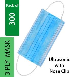 UNIKKART 3ply mask with nose pin Unisex face mask Adult Face mask pack ...