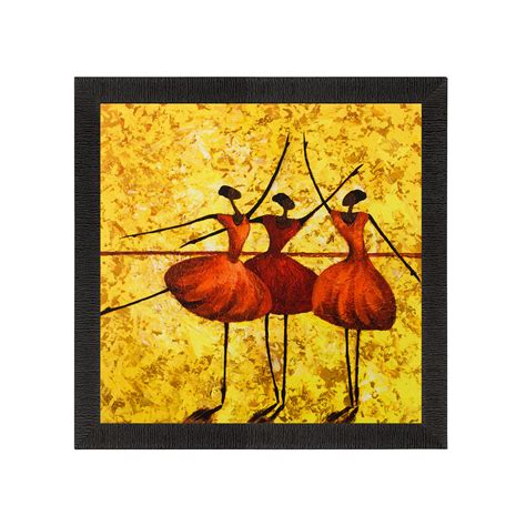 Dancing Girls Matt Textured UV Art Painting - eCraftIndia Online