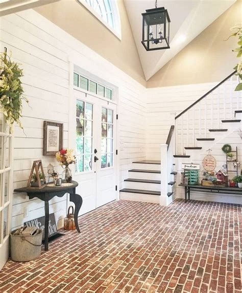 Pin by Tabatha Lucas on BarnDO | Farmhouse interior, Brick flooring, Home