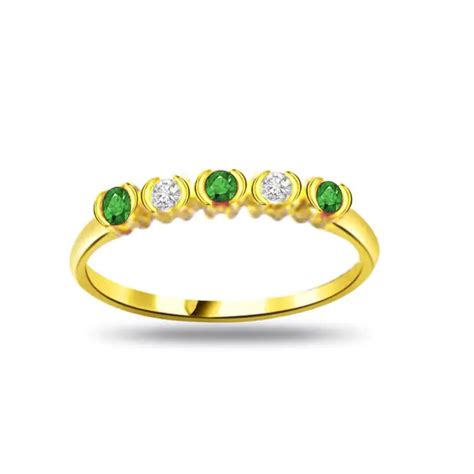 Order Surat Diamonds Royal Floret Elegent Diamond & Emerald Ring online ...