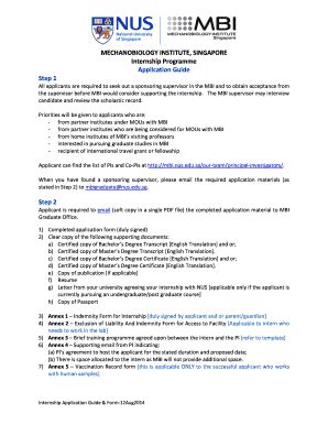 Fillable Online mbi nus edu Internship Application Guide & Form ...