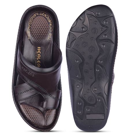 Buy Healers Brown Casual Toe Ring Slipper For Men STEAMER92E By Liberty