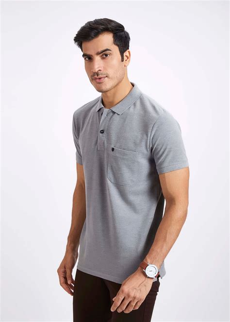 Men's Polo T-Shirt with Pocket - Grey – PRORIDERS