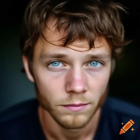 Middle-aged man with mousy brown hair, stubble, and blue eyes on Craiyon