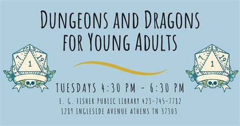 Dungeons and Dragons for Adults, E.G. Fisher Public Library, Athens ...