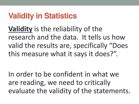 Validity Statistics 的图像结果