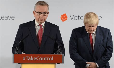 Prominent Brexiteers Michael Gove and Boris Johnson the morning after ...