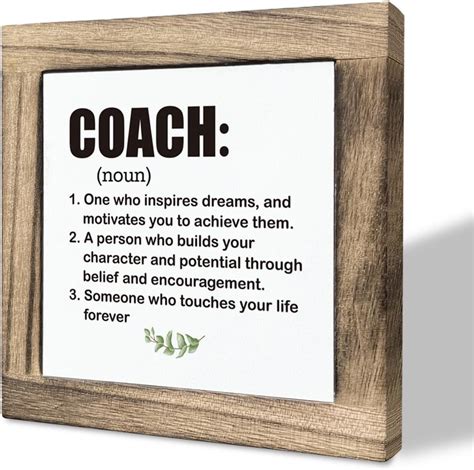 Amazon.com : Coach Definition Sign Gift for Coach Inspirational Coach ...