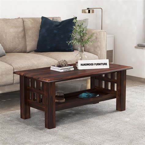 HANDWOOD FURNITURE Premium Sheesham Wood Coffee Table for Living Room ...