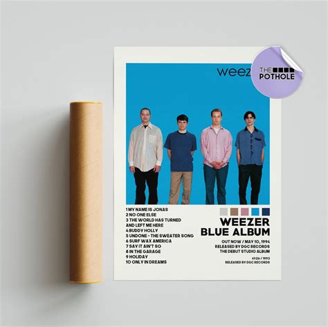 Weezer Posters / Blue Album Poster / Album Cover Poster / Poster Print ...