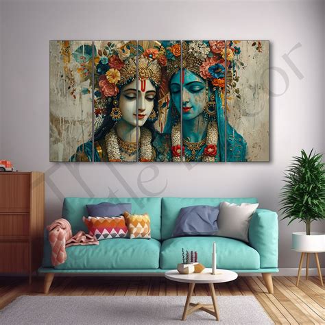 Radha Krishna Painting with frame Big Size Wall Art for living room,Be