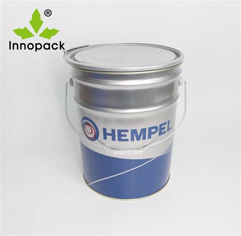 20L Paint Tinplate Metal Tins Pails Paint Buckets with Ring Lock Lid ...