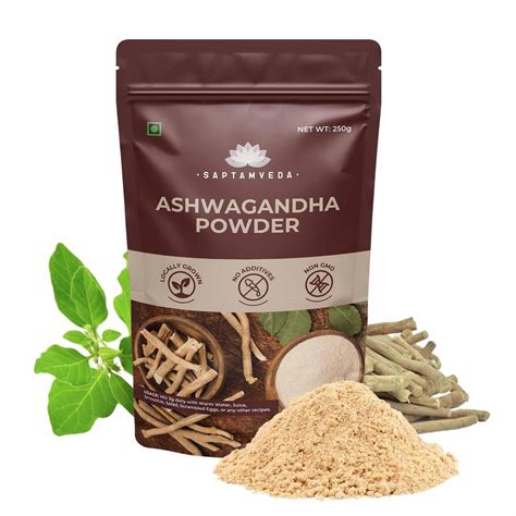 SAPTAMVEDA Premium Organic Ashwagandha Powder 250gm | Withania ...