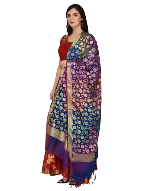 Banarasi Silk Multicoloured Dupatta Dupatta Bazaar