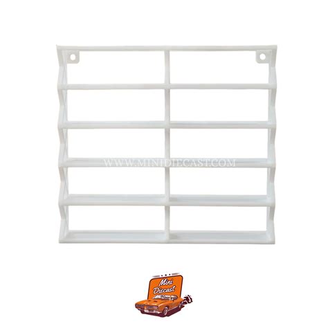 1:64 Diecast Car Wall Mounted Display Rack 3D Printed - 10 Spaces - Wh ...