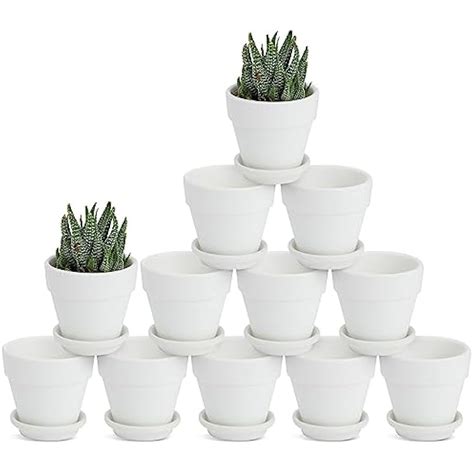 Juvale Terracotta Pots - 3-Inch White Mini, 12 Pack India | Ubuy