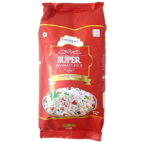 Patanjali Basmati Rice - Super, 1kg Pouch : Amazon.in: Grocery ...