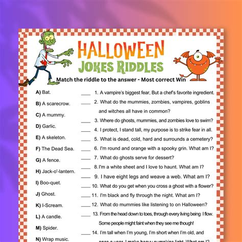 Free printable halloween riddles with answers, Download Free printable ...