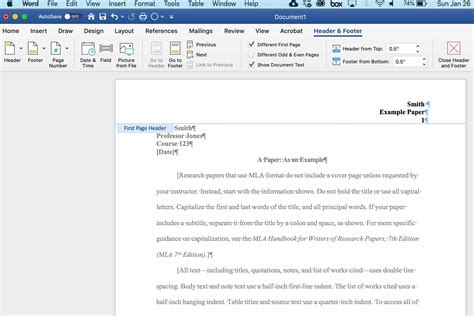 Image result for Header Footer Word
