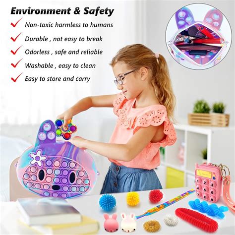 Exun Pop Crossbody Purse Bags Fidget Toy Pack, Bunny India | Ubuy