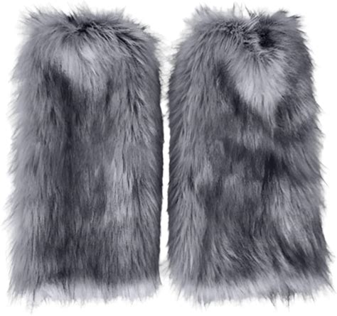 Amazon.com: Hyuetrsa Womens Fur Leg Warmer, Faux Fur Leg Warmers, Fur ...