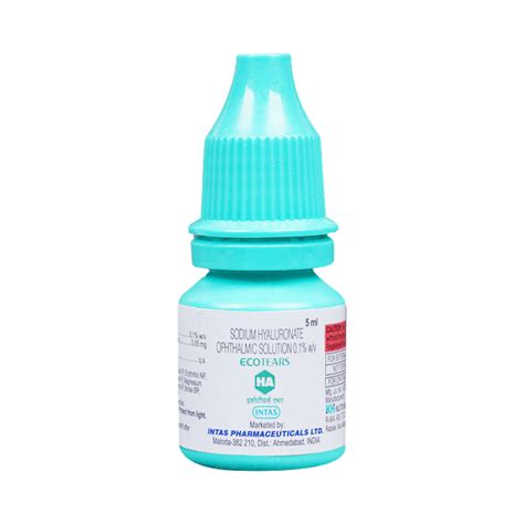 Ecotears HA Ophthalmic Solution buy now @ ₹412.30 Solution | Online ...