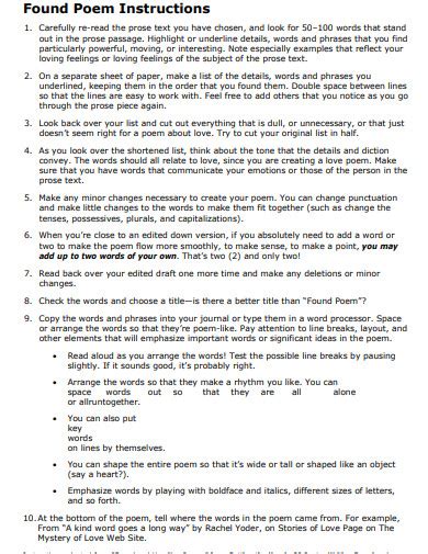 Image result for Found Poem Examples