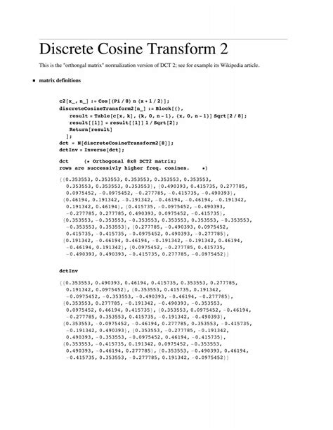 Image result for Discrete Cosine Transform