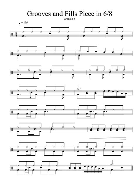 6 8 time signature grooves and fills – Artofit