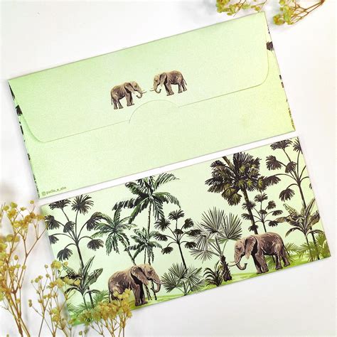 Wild Elephant Envelope | 7.5X3.5 Inches – PACLIO-e-OLIO