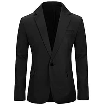 Buy YUNCLOS Men's Slim Fit Casual 1 Button Notched Lapel Blazer Jacket ...