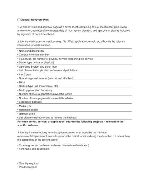 Rezultat imagine pentru Disaster Recovery Plan Example