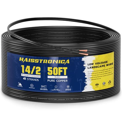 haisstronica Low Voltage Landscape Wire, 10/2 100FT, 10 Gauge Copper ...