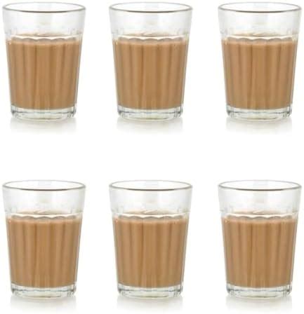 Buy Invy Chai Glass Traditional Desi Cutting Chai Glasses Set of 6 ...